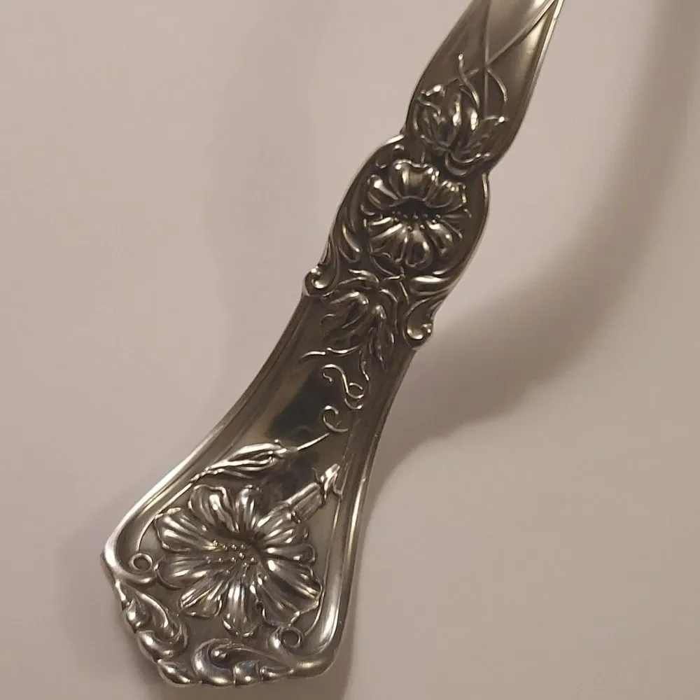 Wm. A Roger's Antique Soup Punch Silverplate Ladle Grenoble Pattern 10 inches